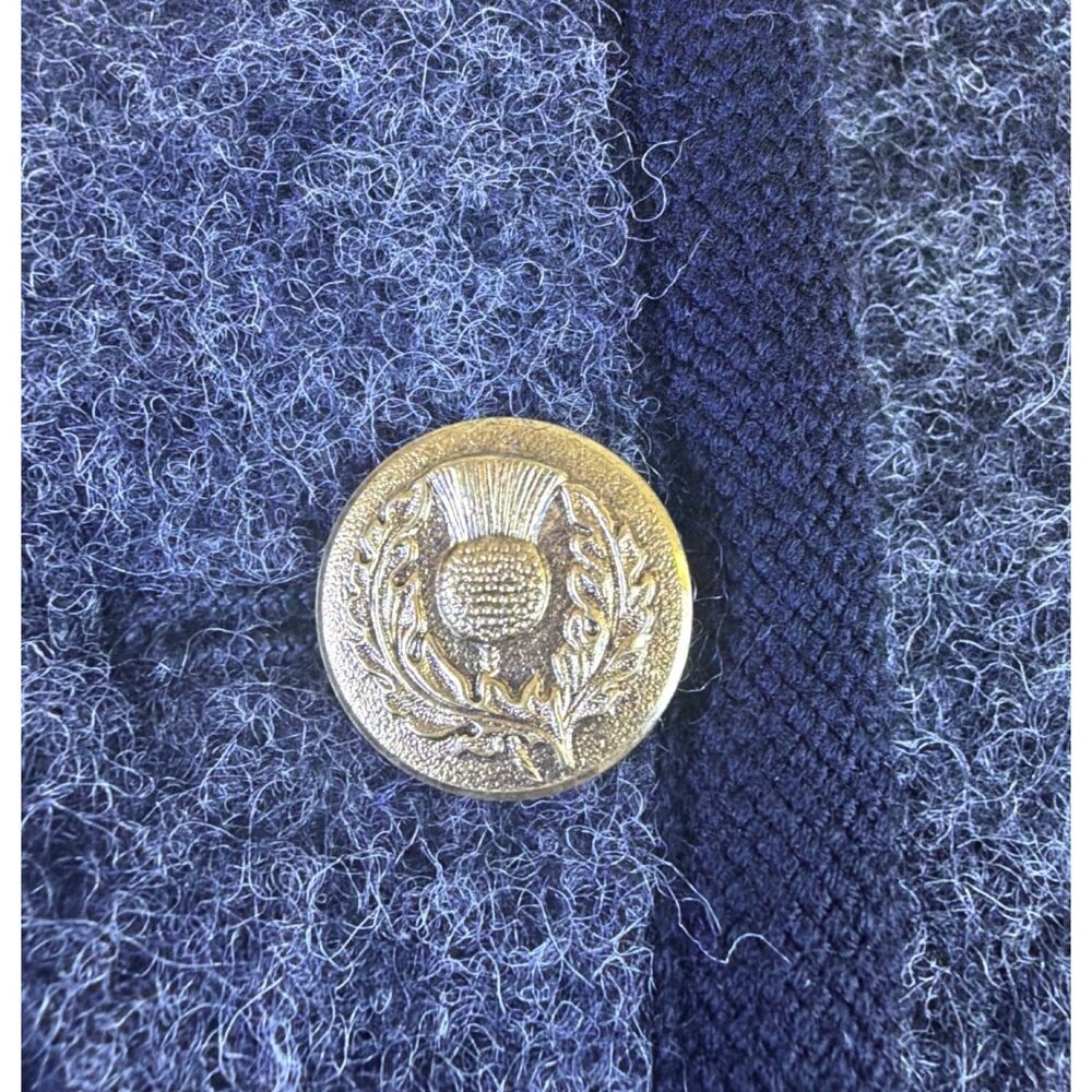 Saint Laurent Womens Gray Wool Button-Up Jacket Gold Accent Pockets Size 38 - Picture 9 of 11